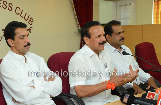 DV Sadananda gowda press meet at Mangalore